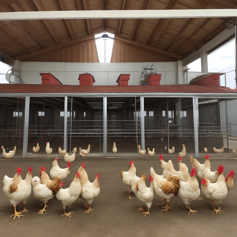 How is American chicken slaughtered and processed into meat?