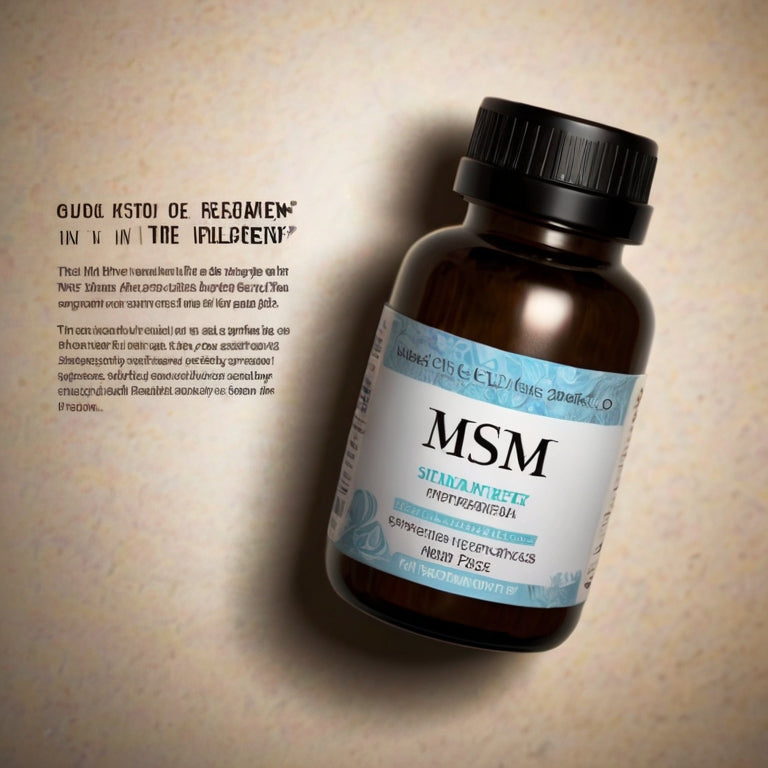 二甲基碸 (MSM)：富含硫的化合物，有益於關節健康及其他健康