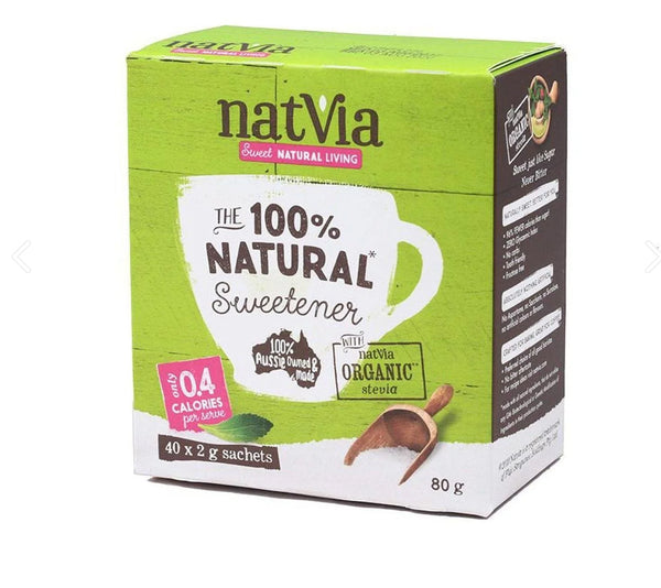 natVia 有機甜菊糖（盒）（2g x 40包） 80g natVia Natural Organic Stevia Sweetener (Box) (40 X 2g) 80g