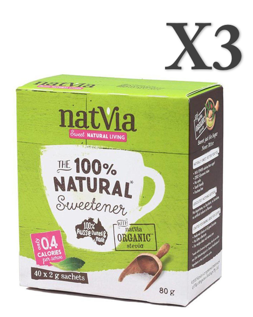 natVia 有機甜菊糖（盒）（2g x 40包） 80g natVia Natural Organic Stevia Sweetener (Box) (40 X 2g) 80g
